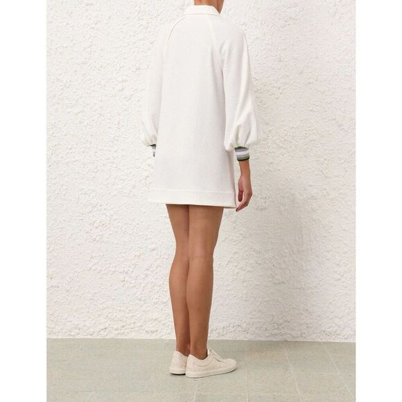 Zimmermann Natura Textured Jersey Dress Sz 0 US XS Preppy Old Money - Picture 3 of 11